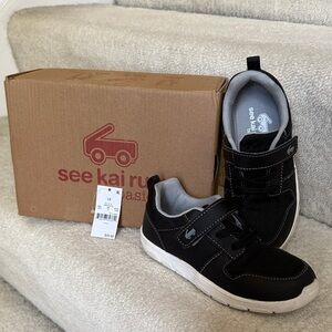 See Kai Run Black and White Kids Sneakers